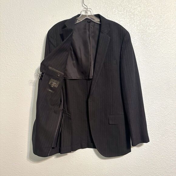 J Crew Ludlow Blazer Mens Size 40R Striped Navy Blue Wool Cotton D305180 - Picture 2 of 13